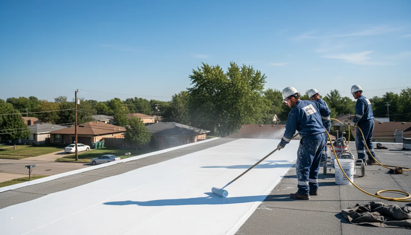 Commercial roof coating in Burghill, OH near me